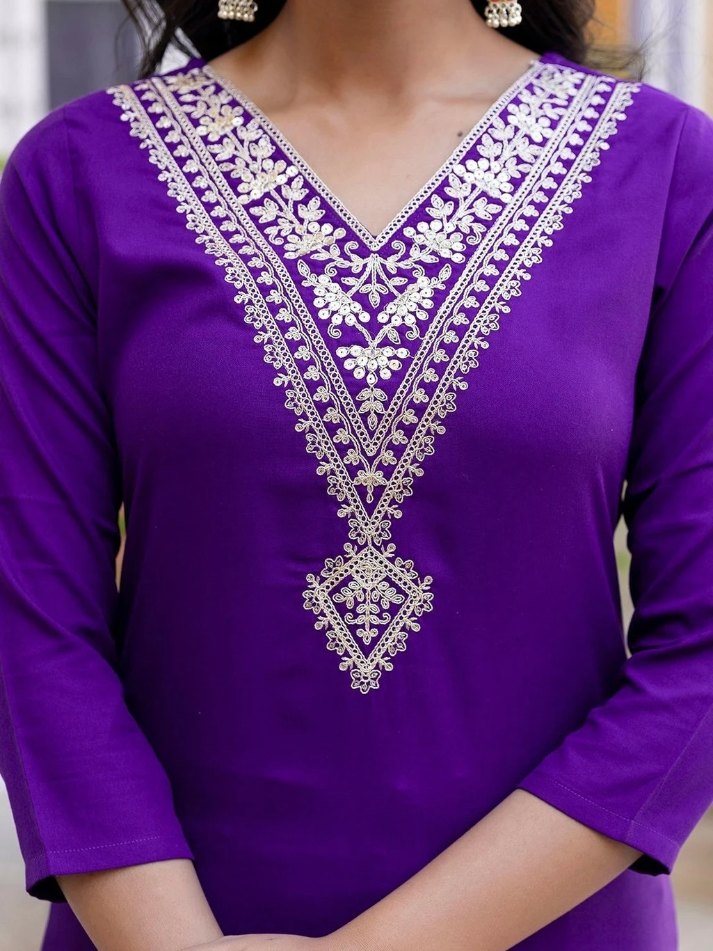 Rama's Women Pure Cotton Kurta Palazzo Set - Image 3